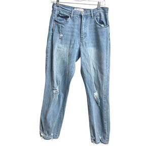 KanCan Distressed Straight Leg Jeans Size 9/28 Medium Wash